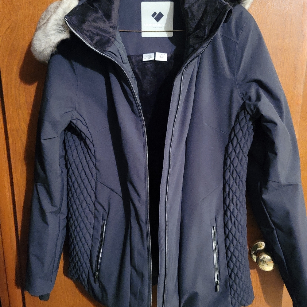 NWOT Obermeyer Black Quilted Ski Snow Jacket BRAND NEW